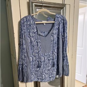 J.Jill rayon paisley blouse.